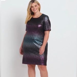 Party/Date Night Dress Size 14/16 Lane Bryant Floral Print Dress T-Shirt Dress